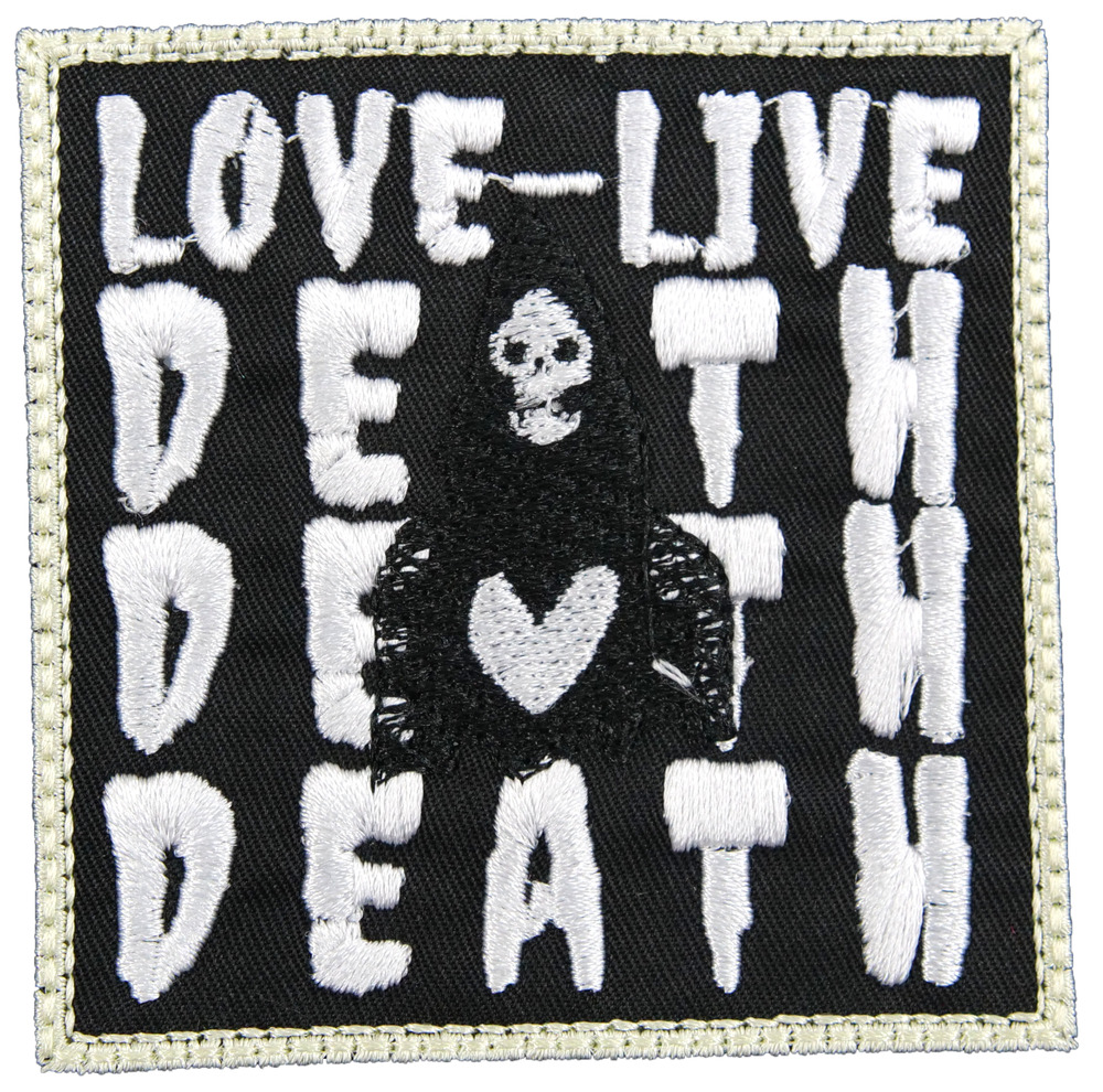 Halloweens Patch Embroidery DEATH Adorable Cute Patch IRON-ON (3" x 3" Inches)